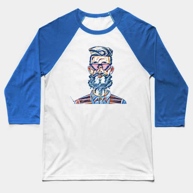 Hipster Golf Art - Stylin’ Baseball T-Shirt by Kitta’s Shop